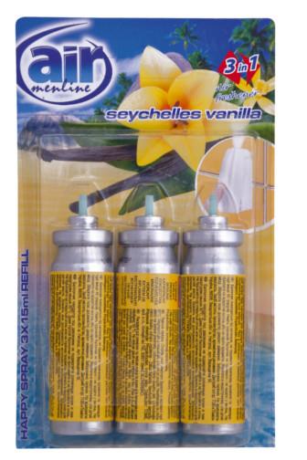 Air Menline happy spray Seychelles Vanilla náplň 3 x 15 ml