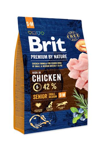 Brit Premium by Nature dog senior S+M 3 kg