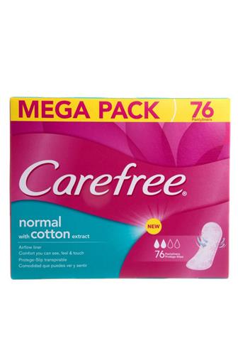 Carefree Slip Normal mega cotton slipové vložky 76 ks