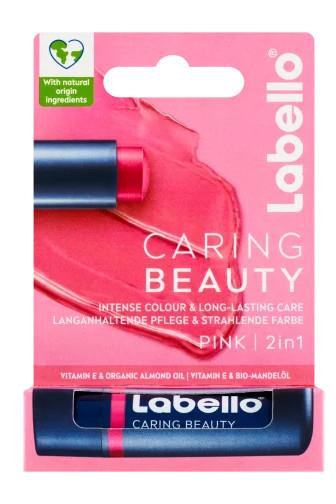 Labello Caring Beauty Pink 2v1 balzám na rty 4.8 g