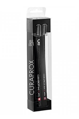 Curaprox Black is White duo pack 5.100 black/black zubní kartáček 2 ks 