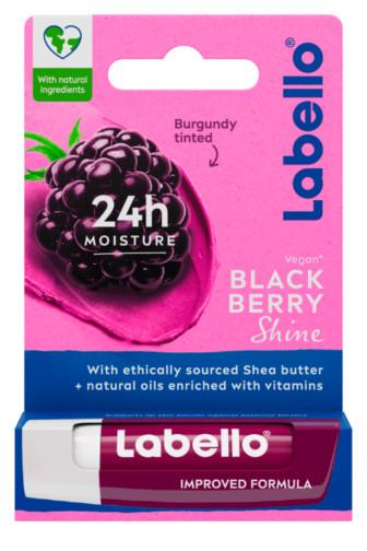 Labello Black Berry Shine balzám na rty 4,8 g