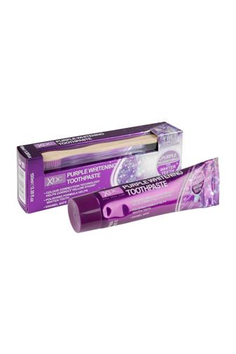 XOC Purple bělící zubní pasta 100 ml + zubní kartáček