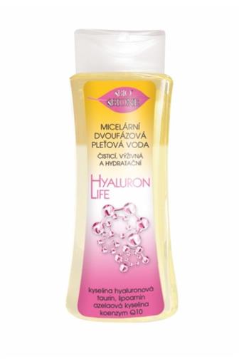 Bione Cosmetics BIO Hyaluron Life Q10 čistící dvoufázová voda 225ml