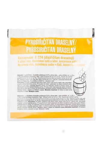 Pyrosiřičitan draselný (k síření vína,sudů,konzervace potravin) 10 g 