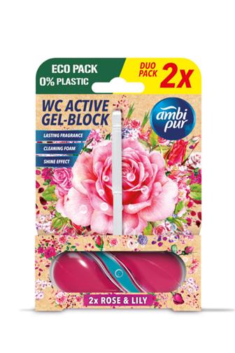 
Ambi Pur WC Active gel-blok růže+lilie 2 x 45 g 