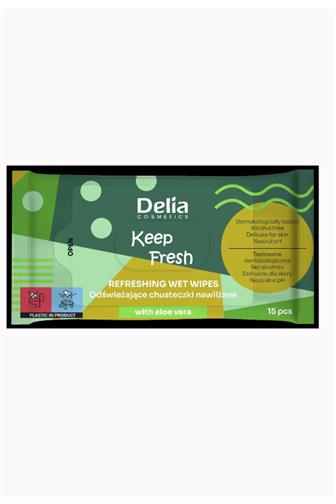 Delia vlhčené ubrousky Aloe vera 15 ks